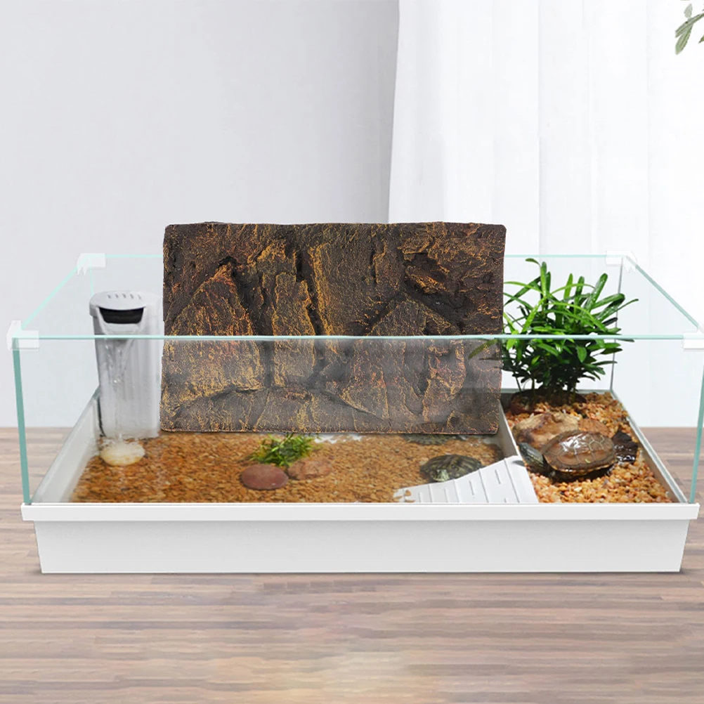 

Reptile Terrarium Background 3D Rock Fish Tank Backboard Realistic Texture Easy Installation Aquarium Accessories Stone