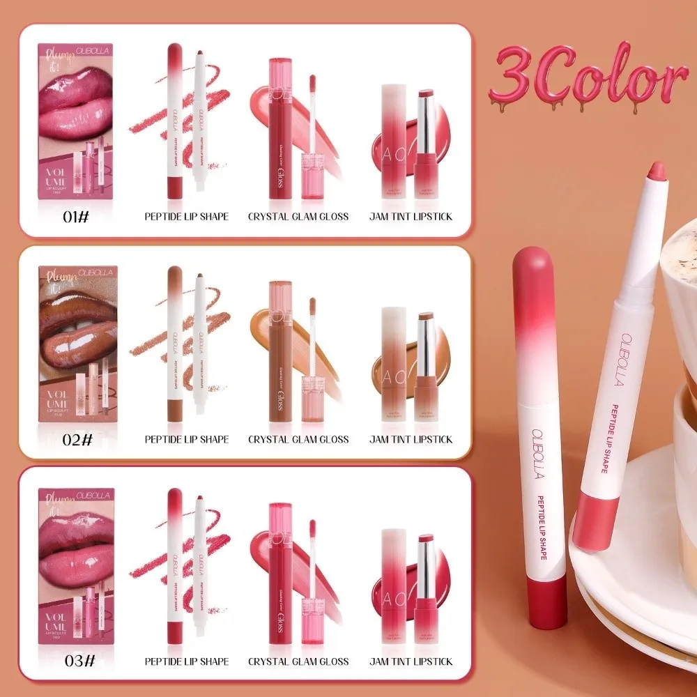 ชุดเซตลิปไลเนอร์กันน้ำแบบใหม่ ชุดลิปสติกติดทนนาน ชุดลิปกลอสสูตรให้ความชุ่มชื้น ใช้ได้ทุกวัน