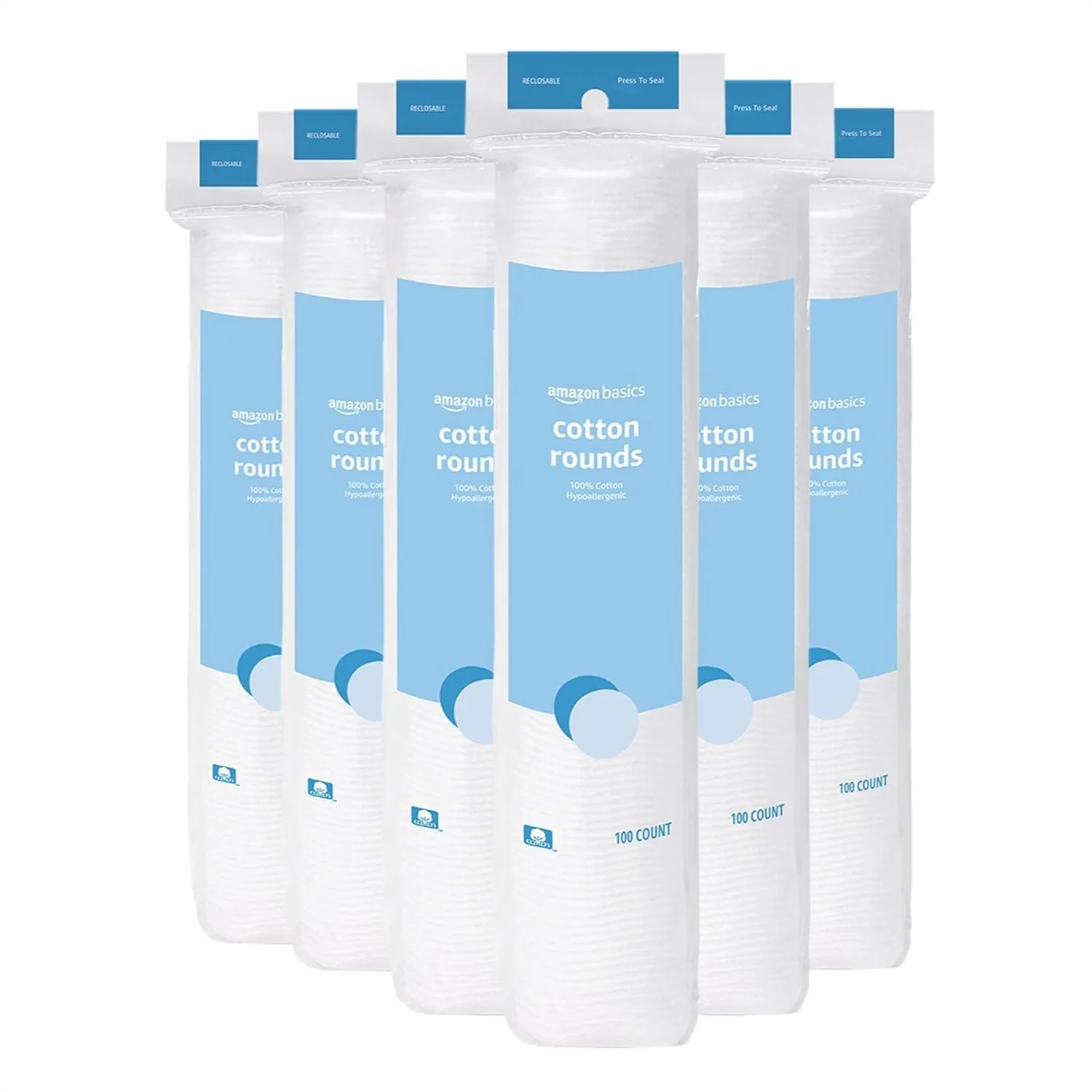 

Cotton Rounds for Makeup Remover and Skincare, Hypoallergenic 100% Cotton, 600 Count, Soft and Gentle for All Skin Types