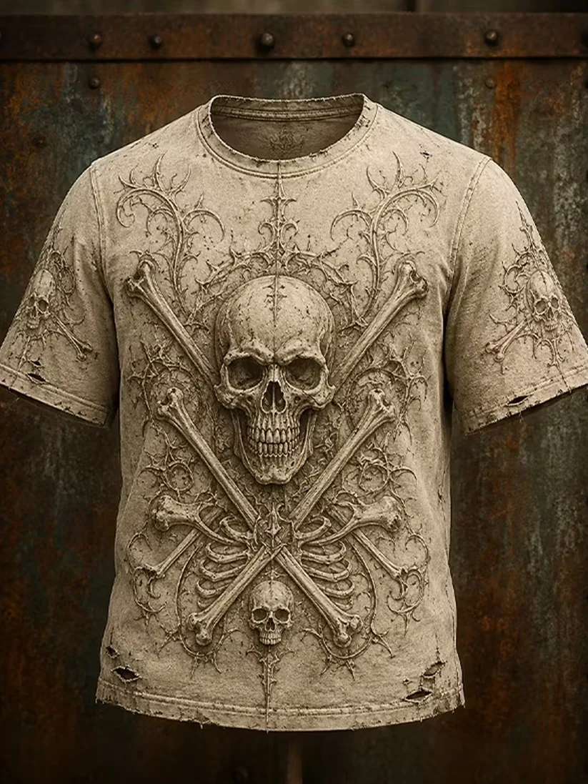 2027 Summer Best-selling Men's Vintage Viking Style 3D Printed Outdoor Sports Breathable Quick-Drying T-Shirt for Family Couples