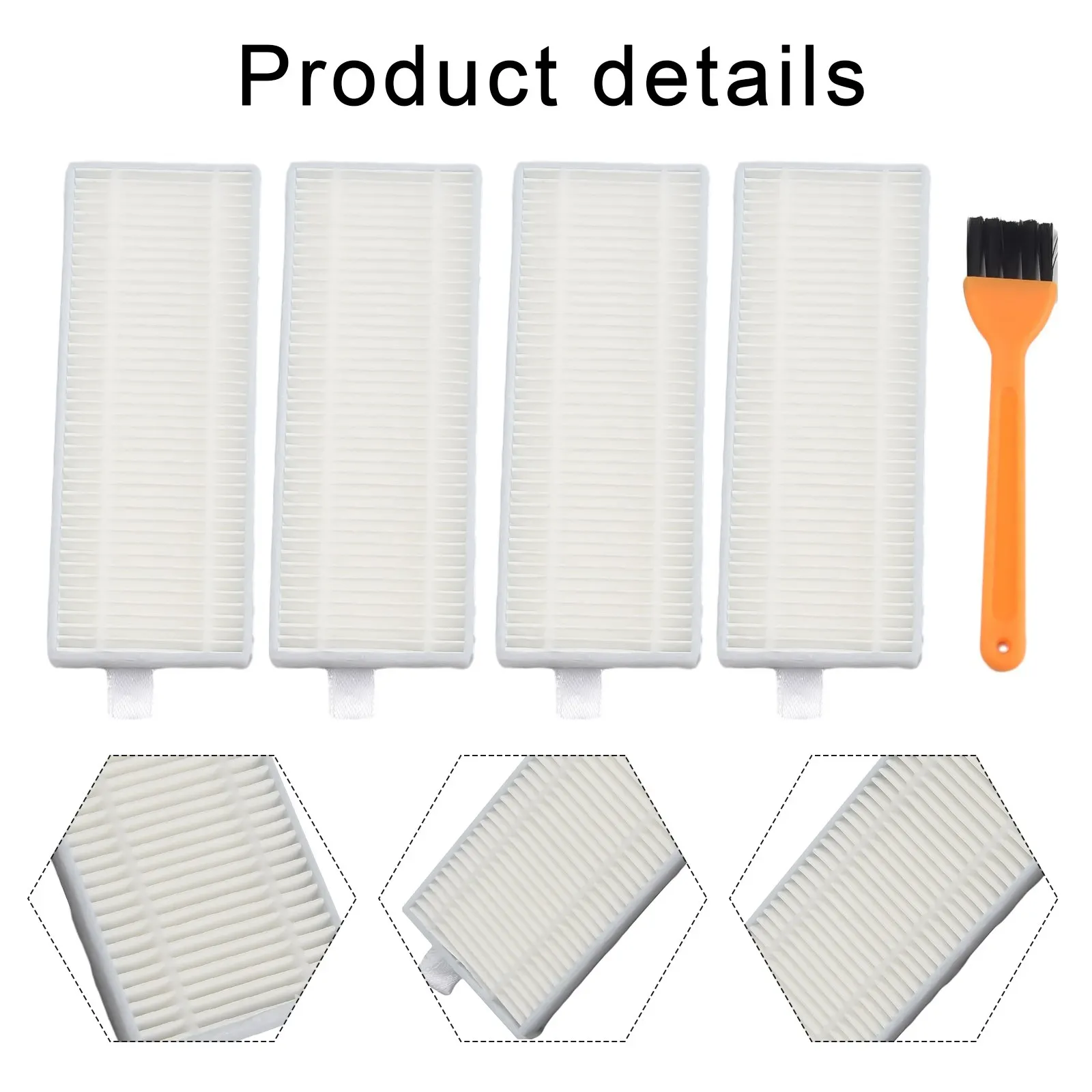 Four Replacement Filters and Cleaning Brush For For U180 M210 for Pro L3 Robot Vacuum Cleaner for service Needs