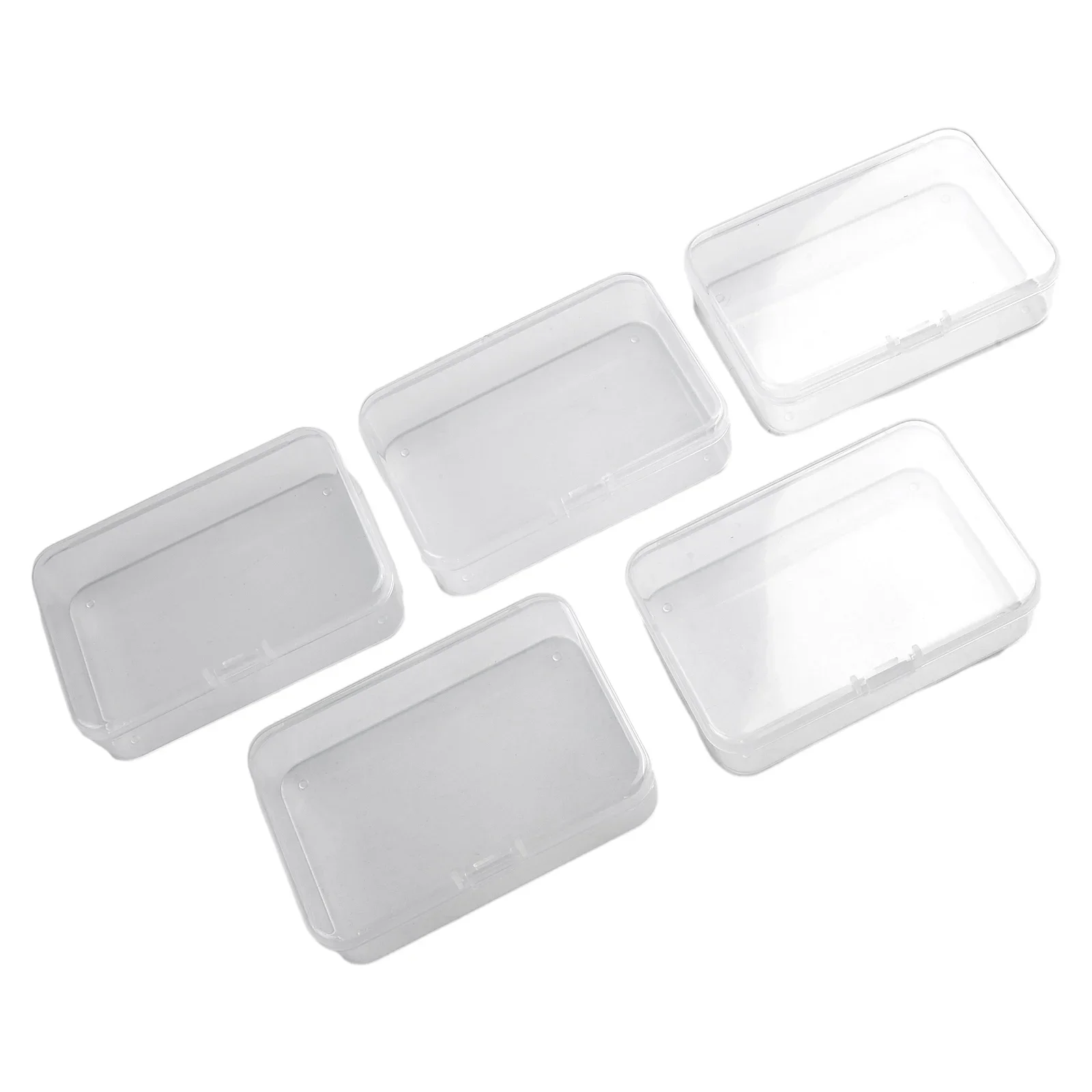 Transparent Plastic Box Crafts Neads Organizer Clear Rectangle Case 5pcs Packaging Receiving Storage Practical