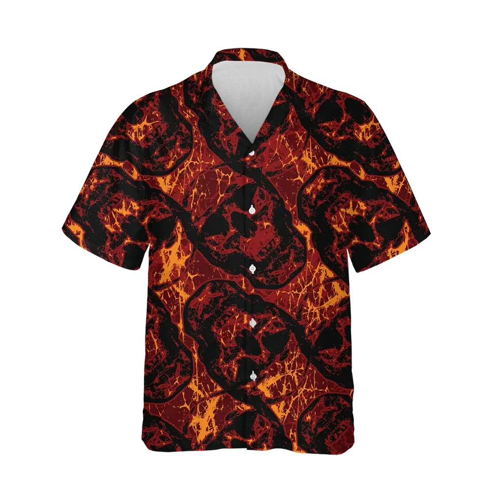 

Jumeast 3D Black Gothic Clothes Blouses With Skull Oversized Streetwear Men's Shirt Short Sleeve Hawaiian Shirt For Men Clothing