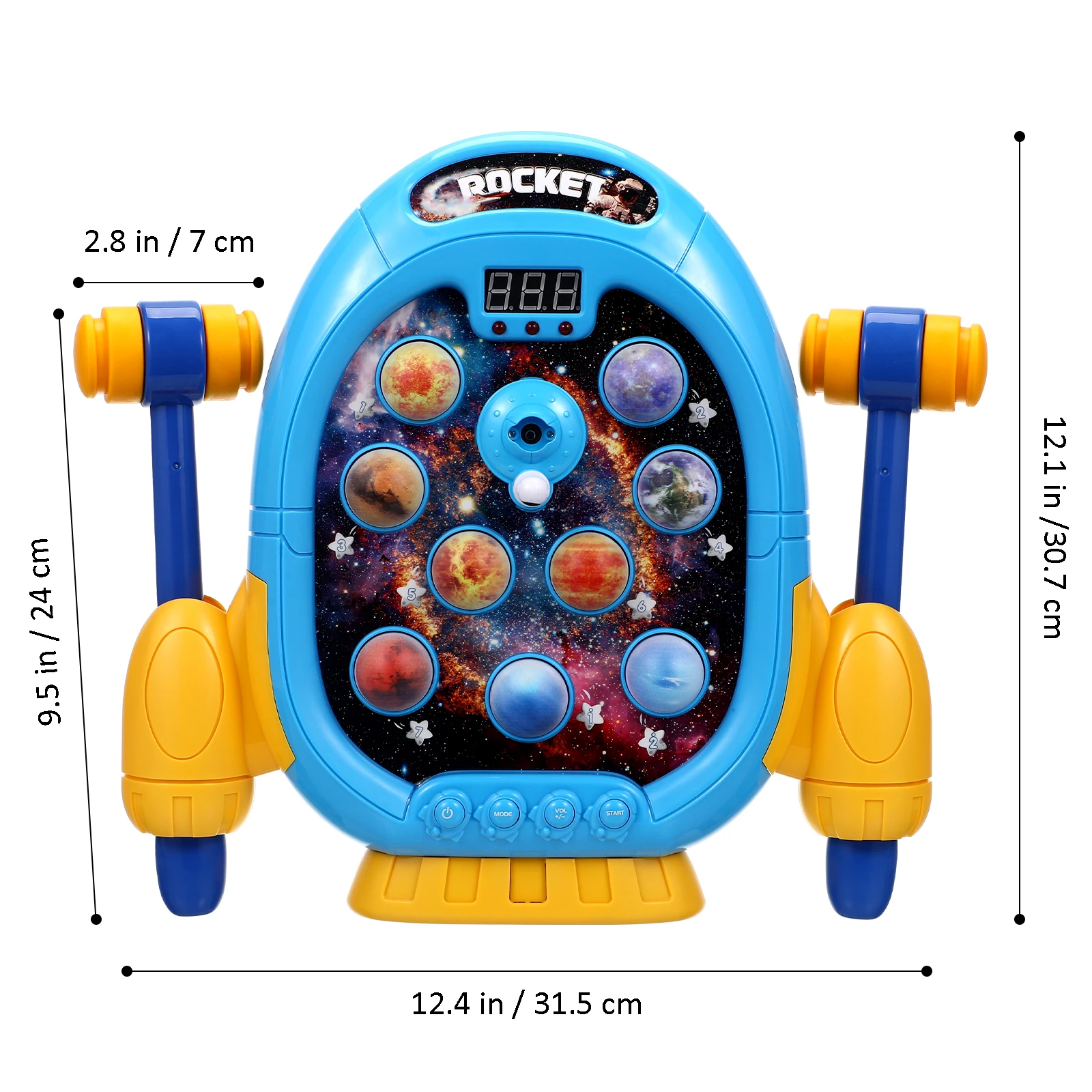 

Double Hammers Whack Toys Kids Hammer Whacking Safe Plastic Material Musical Game Theme Toddler Pounding Toy Hammering