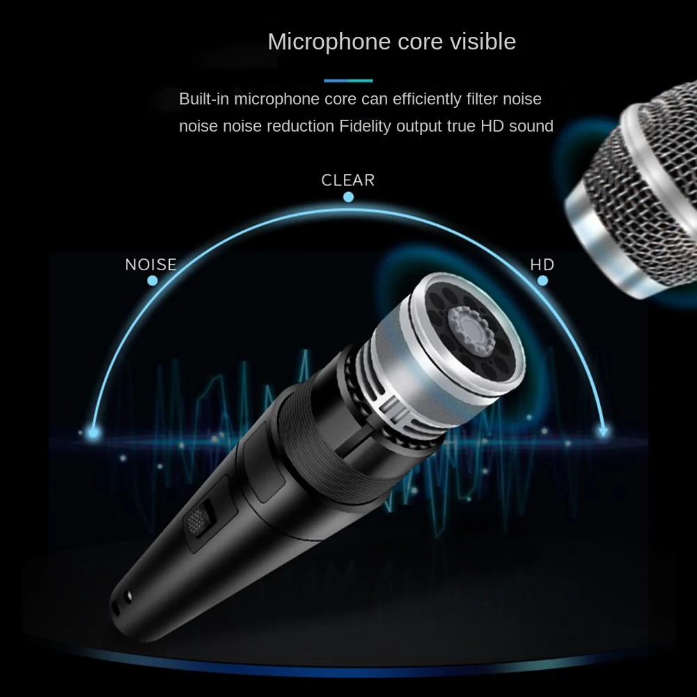MIC Handheld Dynamic Wired Dynamic Microphone Clear Voice for Karaoke Vocal Music Performanc