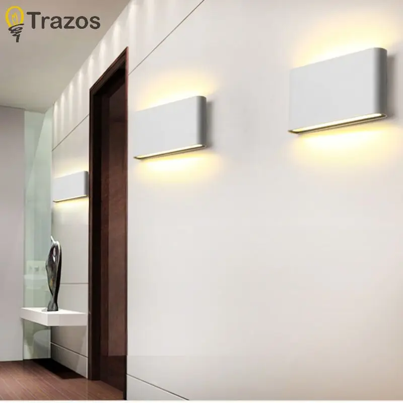 Modern Simple LED Wall Light Outdoor Waterproof Courtyard Aisle Ultra-thin Living Room Bedroom Headboard Double Head Wall Light