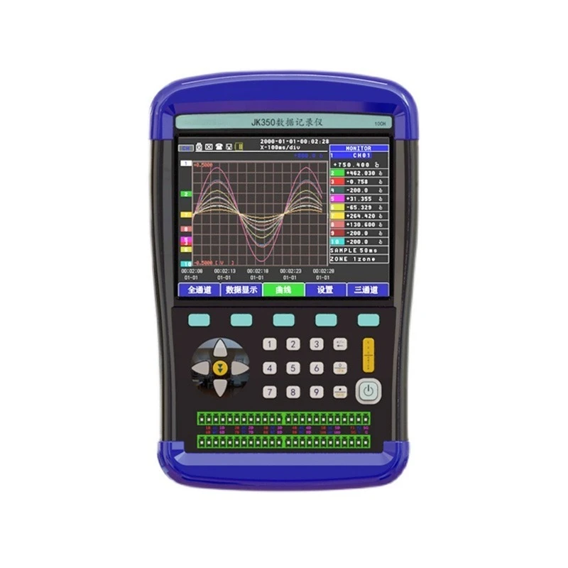 

Handheld Multi-channel Data Logger, Current Voltage Temperature Humidity Meter, Waveform Logger