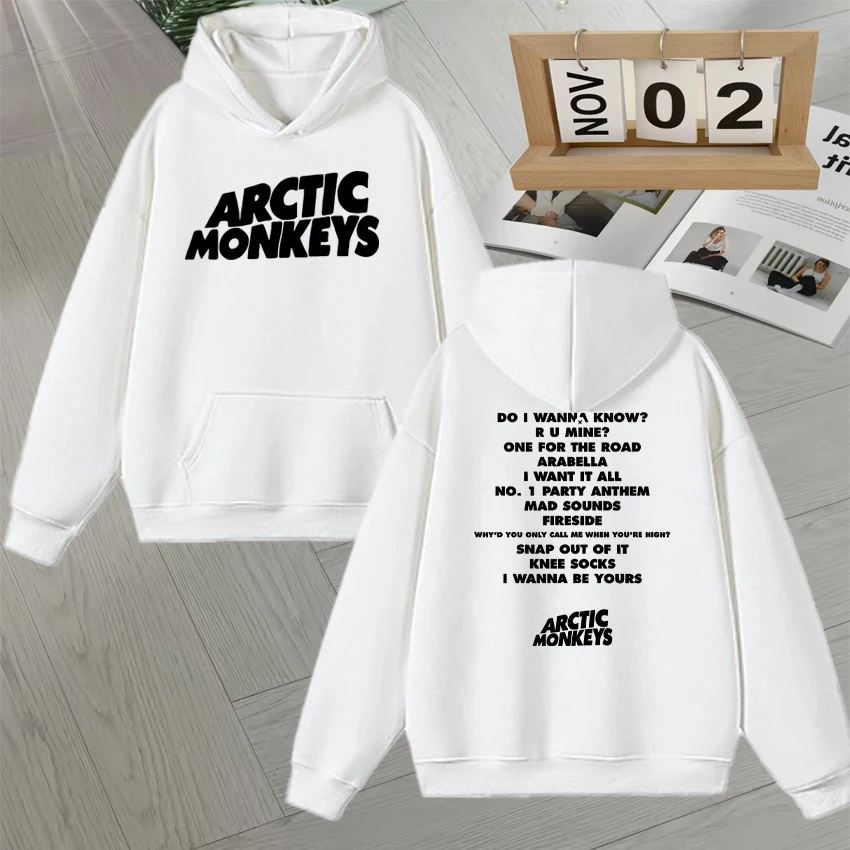 Hot Fashion Rock Band Arctic Monkeys Music Album Hoodies Men Women Long sleeve Fleece Autumn Winter Sweatshirt Unisex Pullover
