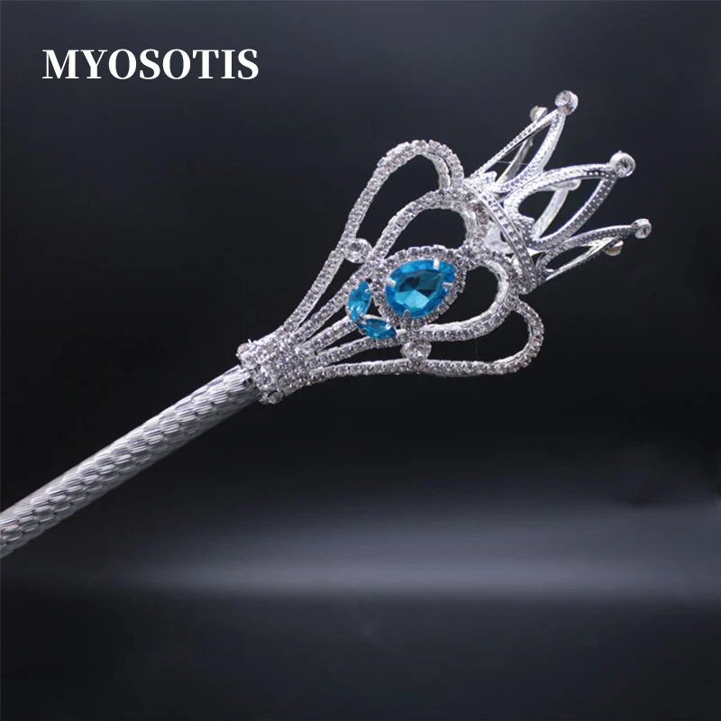 

Синие стразы, корона, волшебные палочки для девочек, палочки принцессы для детей, скипетр ангела для праздничного костюма, свадьбы, дня рождения