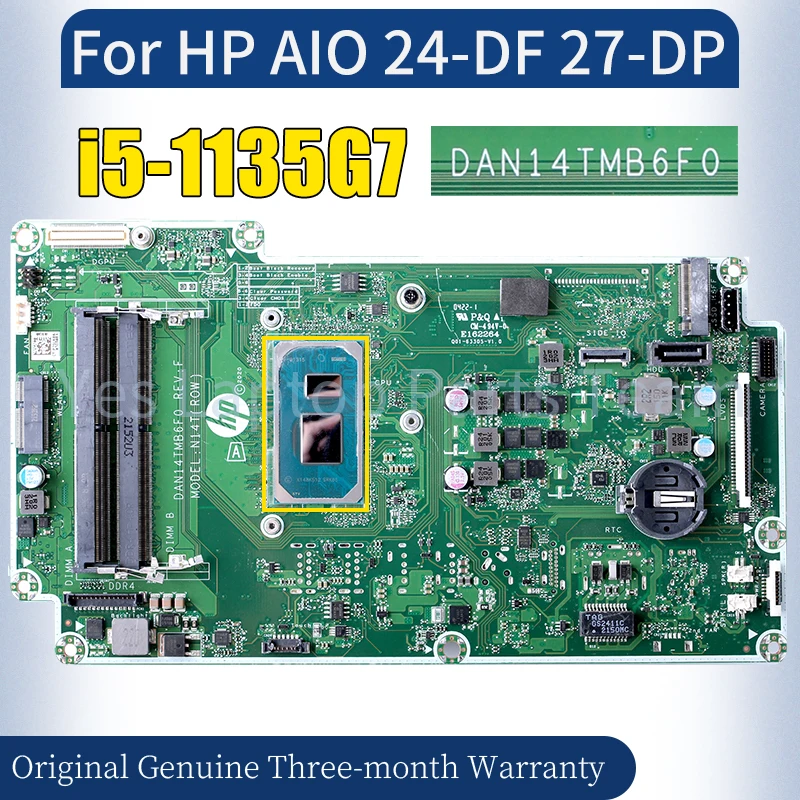 DAN14TMB6F0 For HP AIO 24-DF 27-DP Laptop Mainboard SRK05 i5-1135G7 All-in-one Motherboard