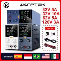 Wanptek Adjustable Lab DC power supply 30V 5V 10A 60V5A 120V3A Bench Power Source Stabilized Voltage Regulator Switch for repair