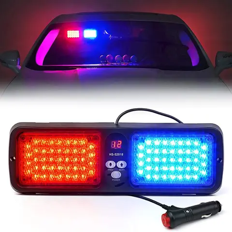 빨간색 파란색 LED 자동차 바이저 스트로브 깜박이는 빛 인테리어 앞 유리 차양 경찰 소방관 12V에 대 한 비상 경고 조명 빨간색 파란색 LED 자동차 바이저 스트로브 깜박이는 빛 인테리어 앞 유리 차양 경찰 소방관 12V에 대 한 비상 경고 조명