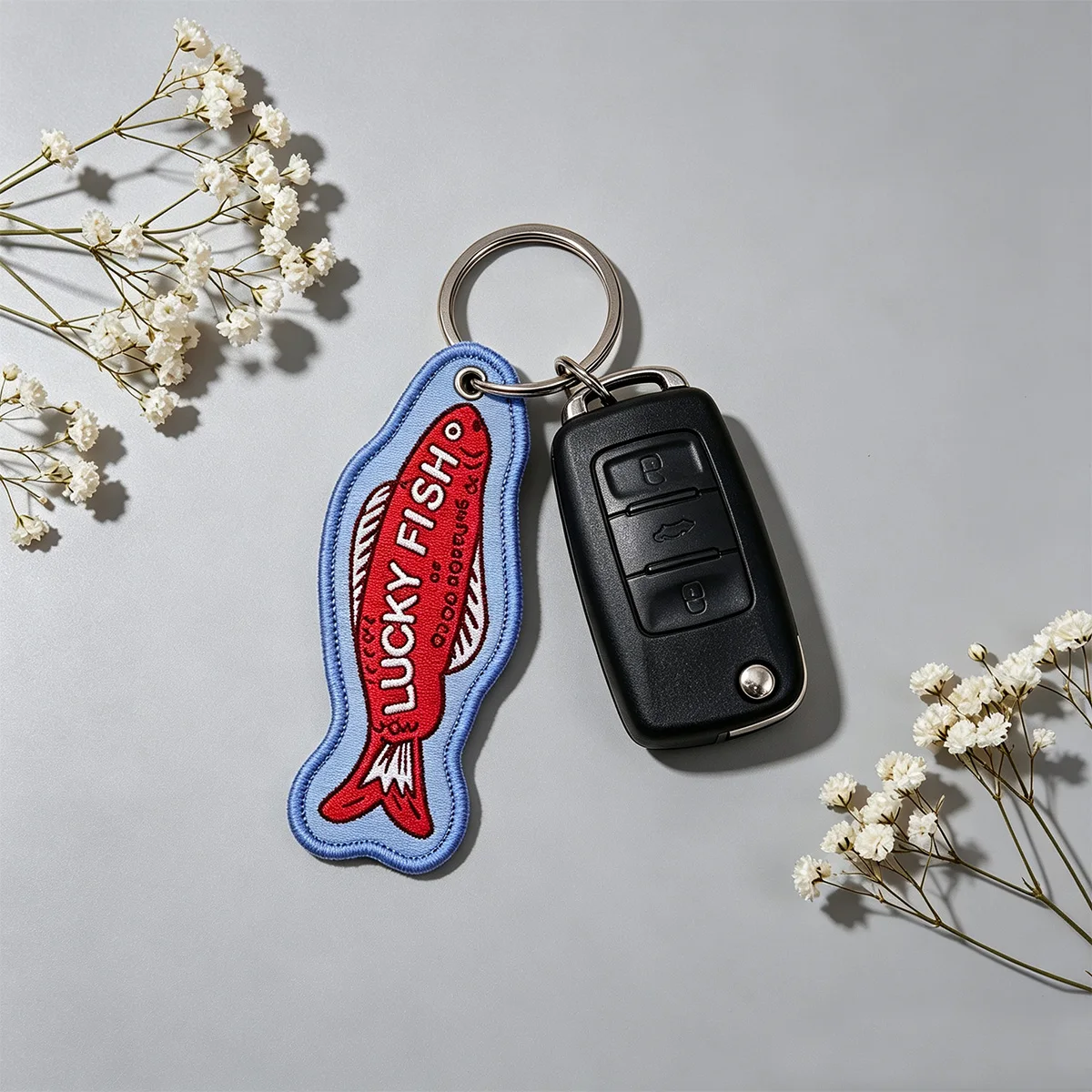 Carp Lucky Fish Embroidered Ke - Car Accessories Quotation review and price