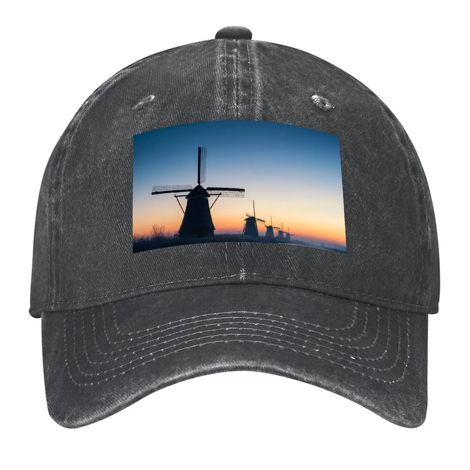 

Kinderdijk Windmills Baseball Cap sailor cap for men golf hat genuine Anime Anime Hat For Women 2025 Men's