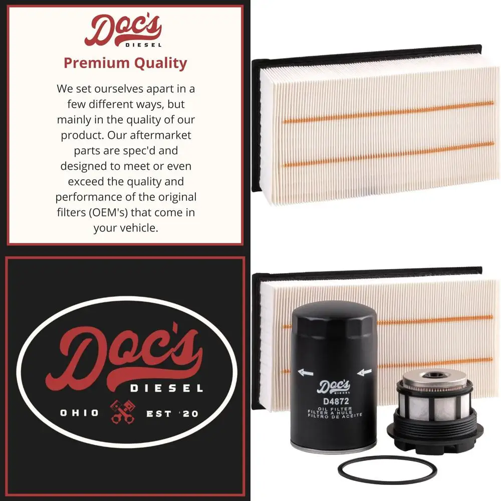 

OE Compatible 7.3L Powerstroke Fuel Filter Set for Ford Super Duty 250/350/450/550, 1999-2003, Replaces D4596, L1995, A1884