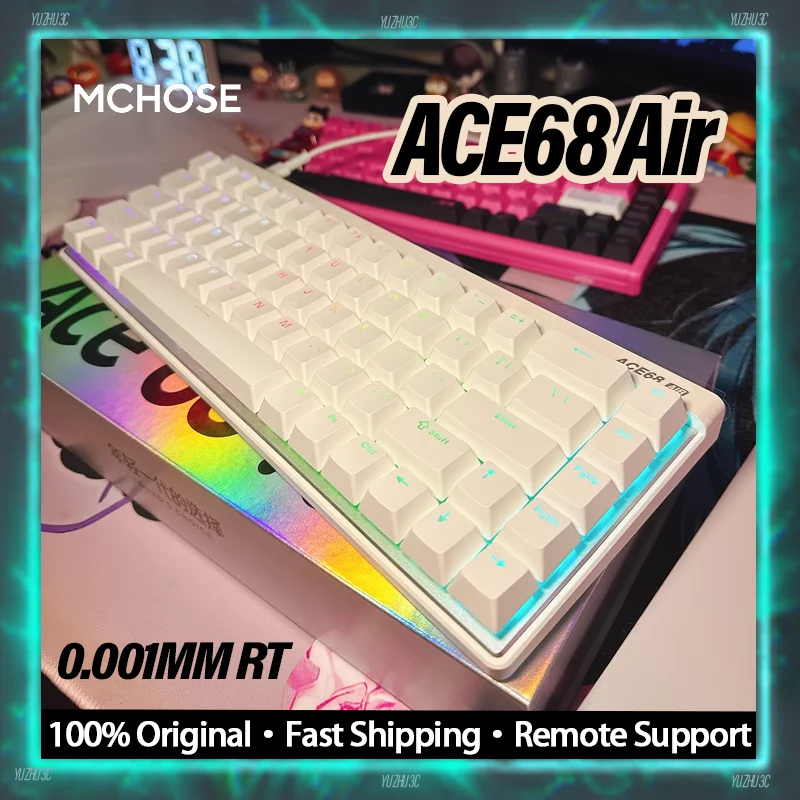 

Mchose Ace68 Air Hall Effect Gaming Keyboard Magnetic Taishan GT Switch 0.001mm RT DKS MT TGL SOCD Dynamic RGB Light Box 8K+128K