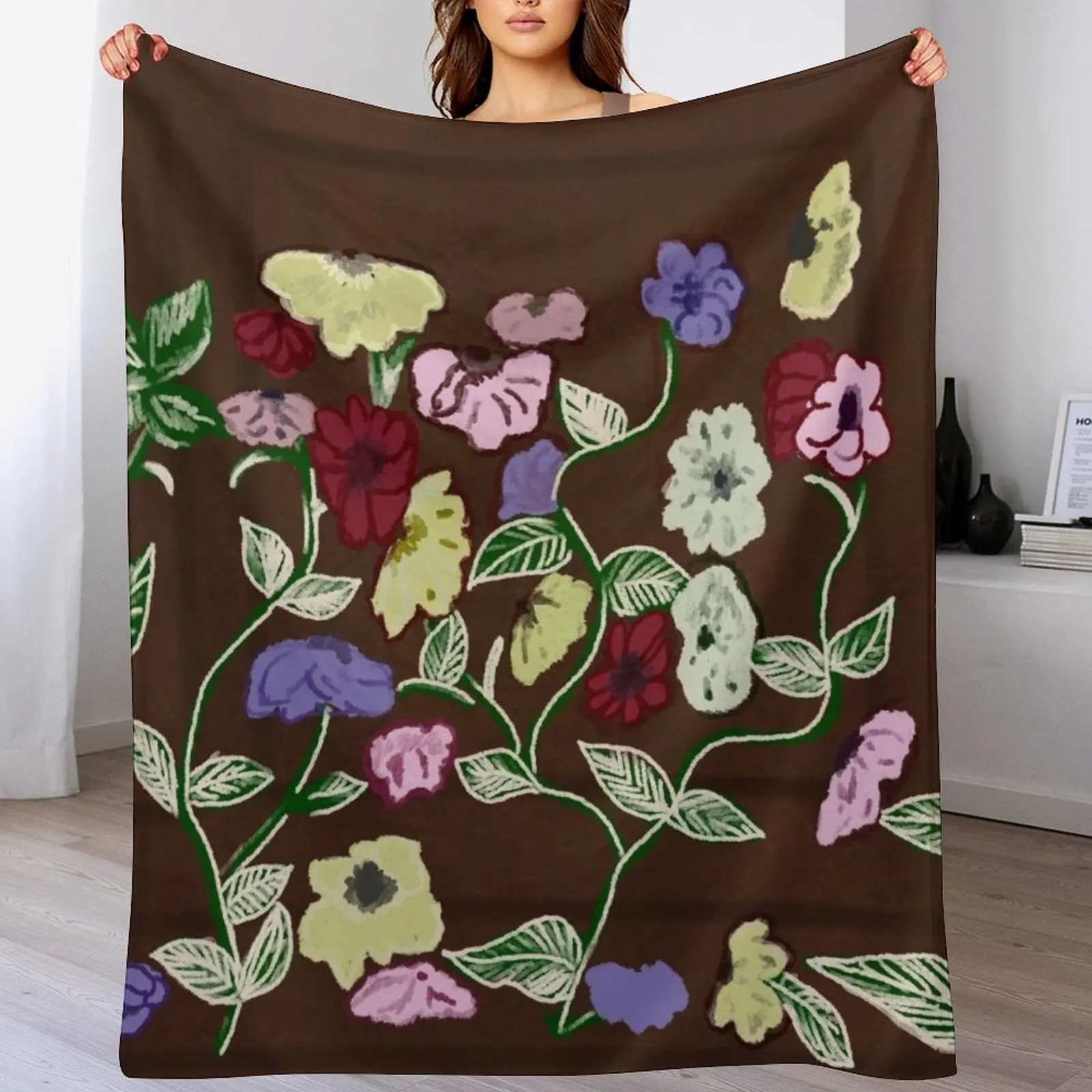 

Taylor's Floral Piano Throw Blanket