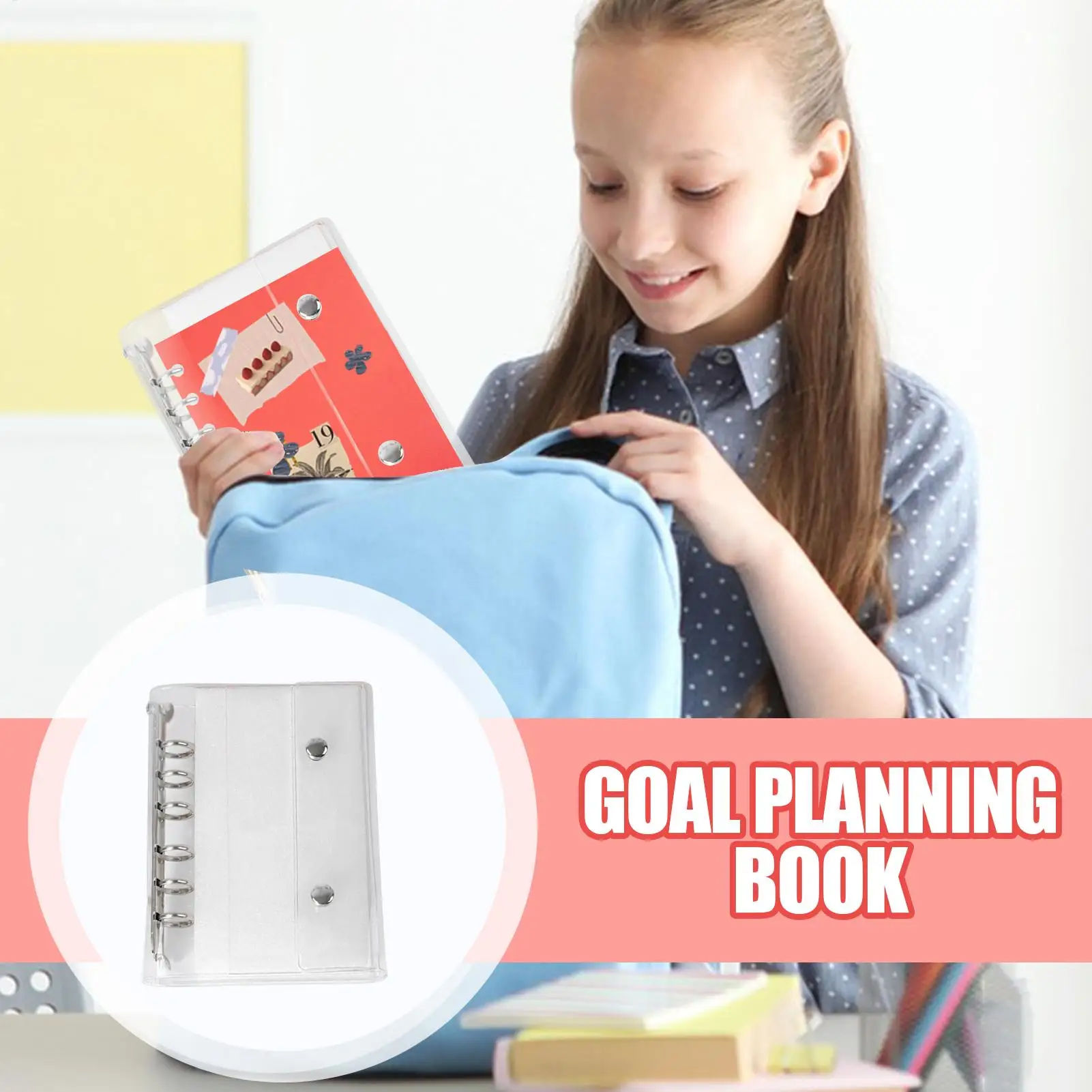 A6 A7 شفاف 6 حلقة الموثق غطاء واضح بولي كلوريد الفينيل دفتر إغلاق الموثق غطاء مجلد أوراق فضفاضة لصفحات مخطط حلقة ملزمة