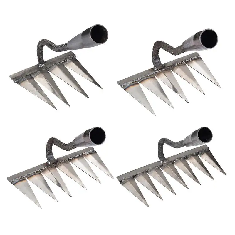 

Garden Weeding Hoe Rake Farm Tool Weeding Scarifier Artifact Agricultural Tools Tooth Nail Harrow Metal Harrow Gardening Tools