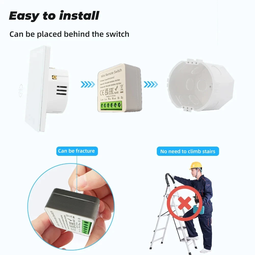 RF 433Mhz Wireless Wall Light Switch RF 86 LED Push Button Switch Wall Panel Transmitter Wireless Remote Controller AC220V