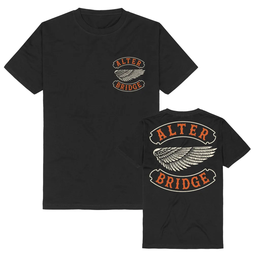 Wing T-Shirt Alter Bridge American Hard Rock Vintage Biker Style Arc Typography Soft Cotton for Summer Short Sleeve Women Men