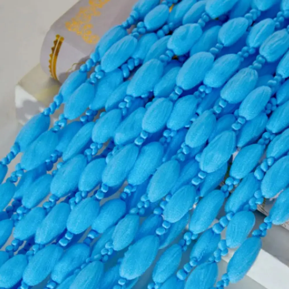 Retro Door Curtain Beaded String Curtain Solid Color Tassel Beaded Door Curtain 1*2M Tassel Window Curtain Home Decor