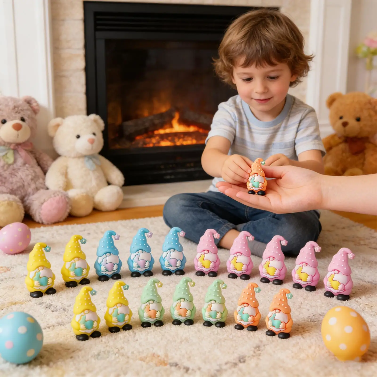 

50 Pieces Easter Mini Bunny Faceless Gnome Dolls PVC Cute Gnomes figurines Miniature Gnome Statue Plant Pots Decor Dwarf Statues