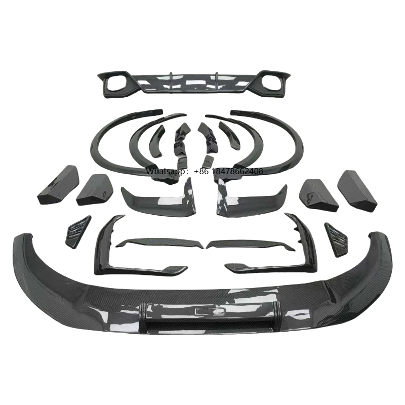 

RSQ8 Carbon fiber bodykit for Front Lip splitter Side Extension Skirt Rear Spoiler Diffuser fender flares