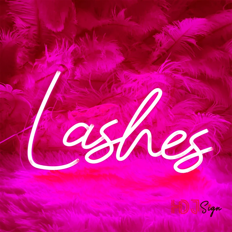 Salon Lashes Neon Sign For Beauty Room Party Atmosphere Light Glowing Signs LED Neon Lights Room Beauty Salon Shop Wall Decor