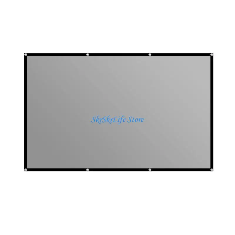 E65E Anti Light Projection Screen Polyester Curtain Project Screen For Indoor And Outdoor Movie 16:9 Widescreen