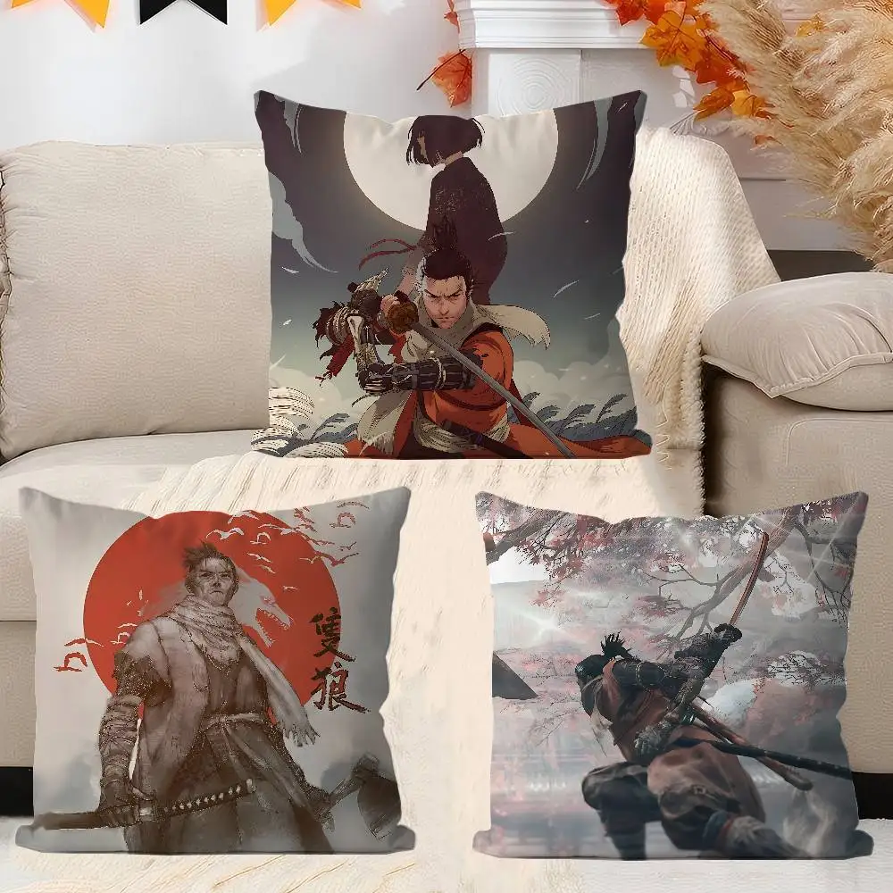 Sekiro Shadows يموت مرتين المخدة تون هدية غطاء الوسادة غرفة نوم المنزل أريكة كرسي مقعد ديكور كيس وسادة