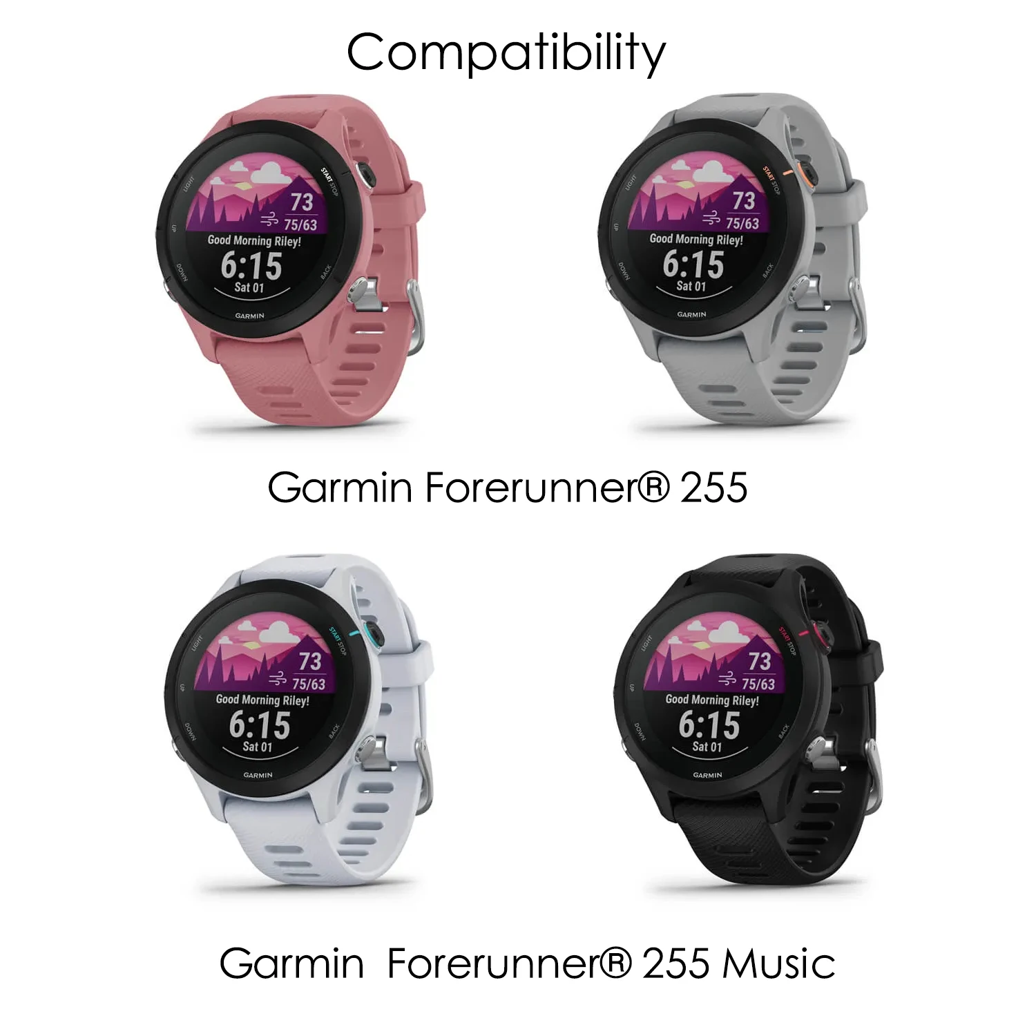 Tempered Glass Screen Protector for Garmin Forerunner 255S/255S Music,9H Hardness Bubble-Free Screen Protective Glass 3 Packs