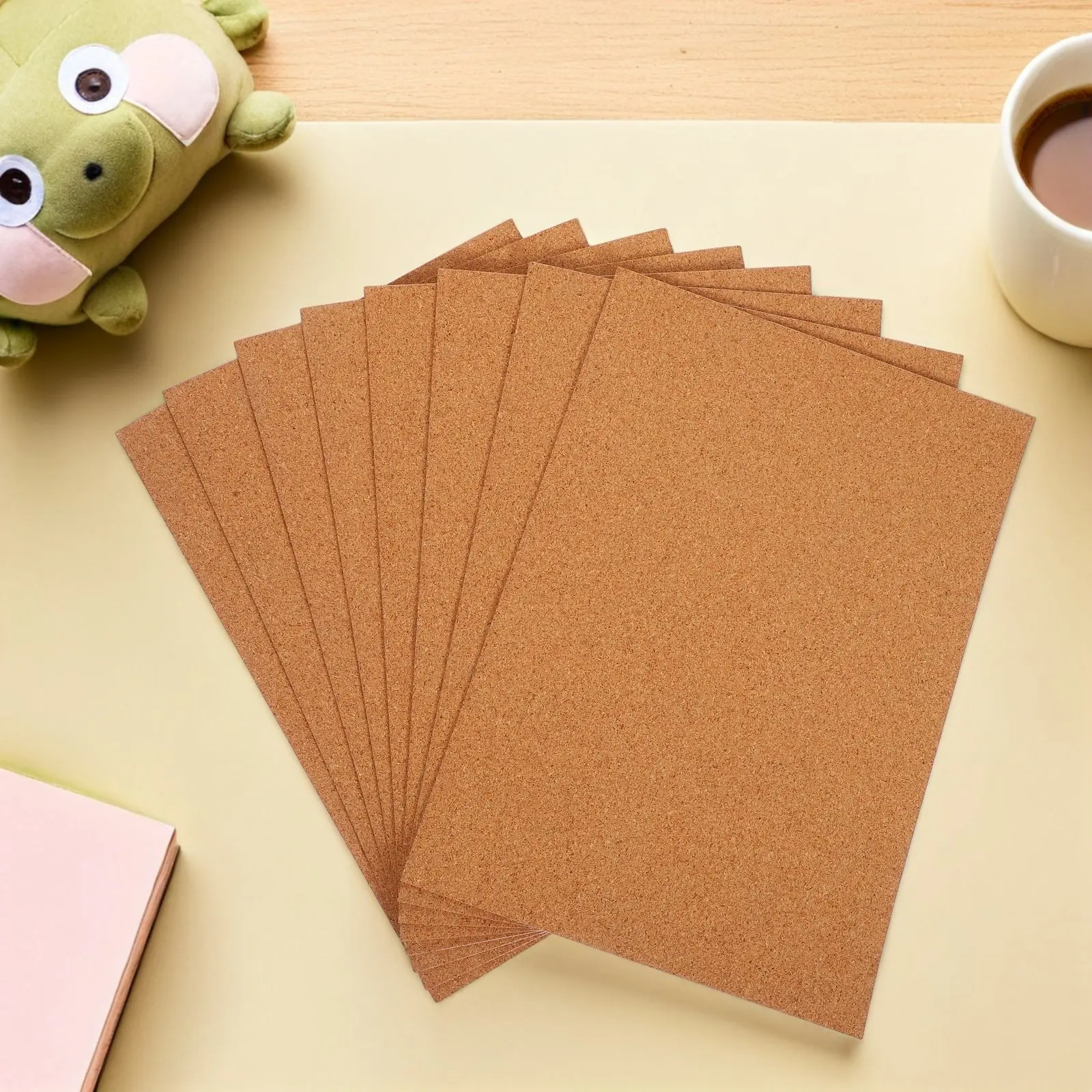 

8Pcs Peel and Stick Cork Boards Natural Texture for School Projects Wedding Party Supplies Visual Bulletin Boards Decoration