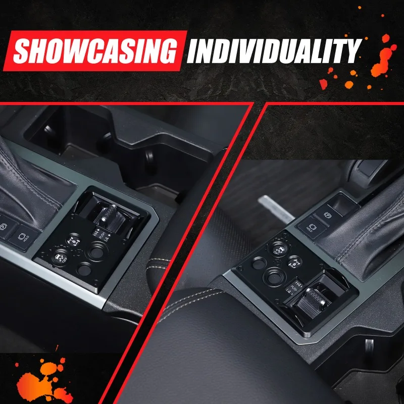 Aluminum Alloy For 2024+ Toyota Prado Differential Lock Button Anti-Accidental Touch Panel Car  Accessories