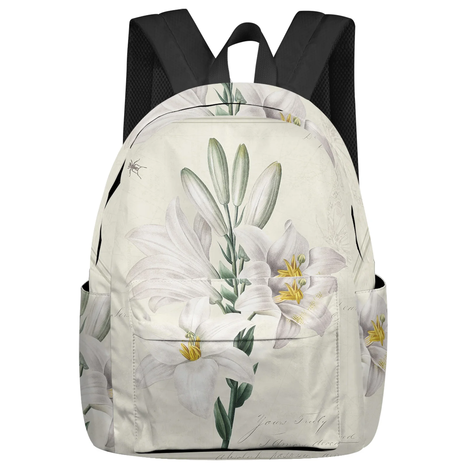 

Vintage Country Plants Lilies Feminina Backpacks Teenagers Student School Bags Laptop Backpack Men Women Female Travel Mochila