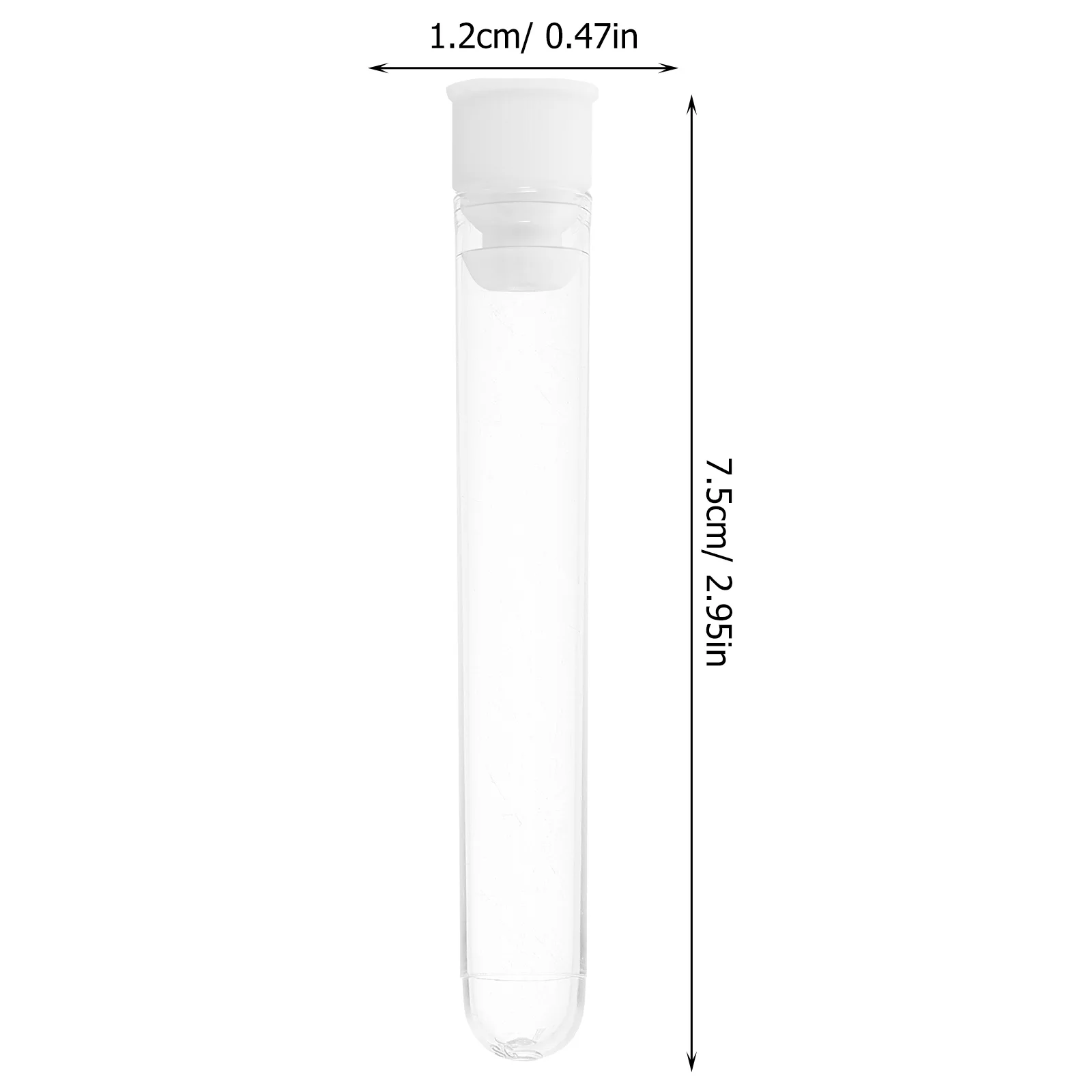 

100 Pcs Plastic Test Tube Tubes with Lids Containers Glass Lotion Bottle