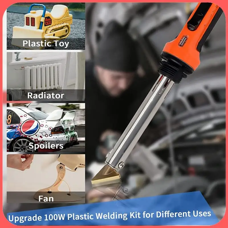 

AA89-100W Plastic Welding Kit Soldering Iron For Surface Repair Car Canoe Welding Tool EU Plug