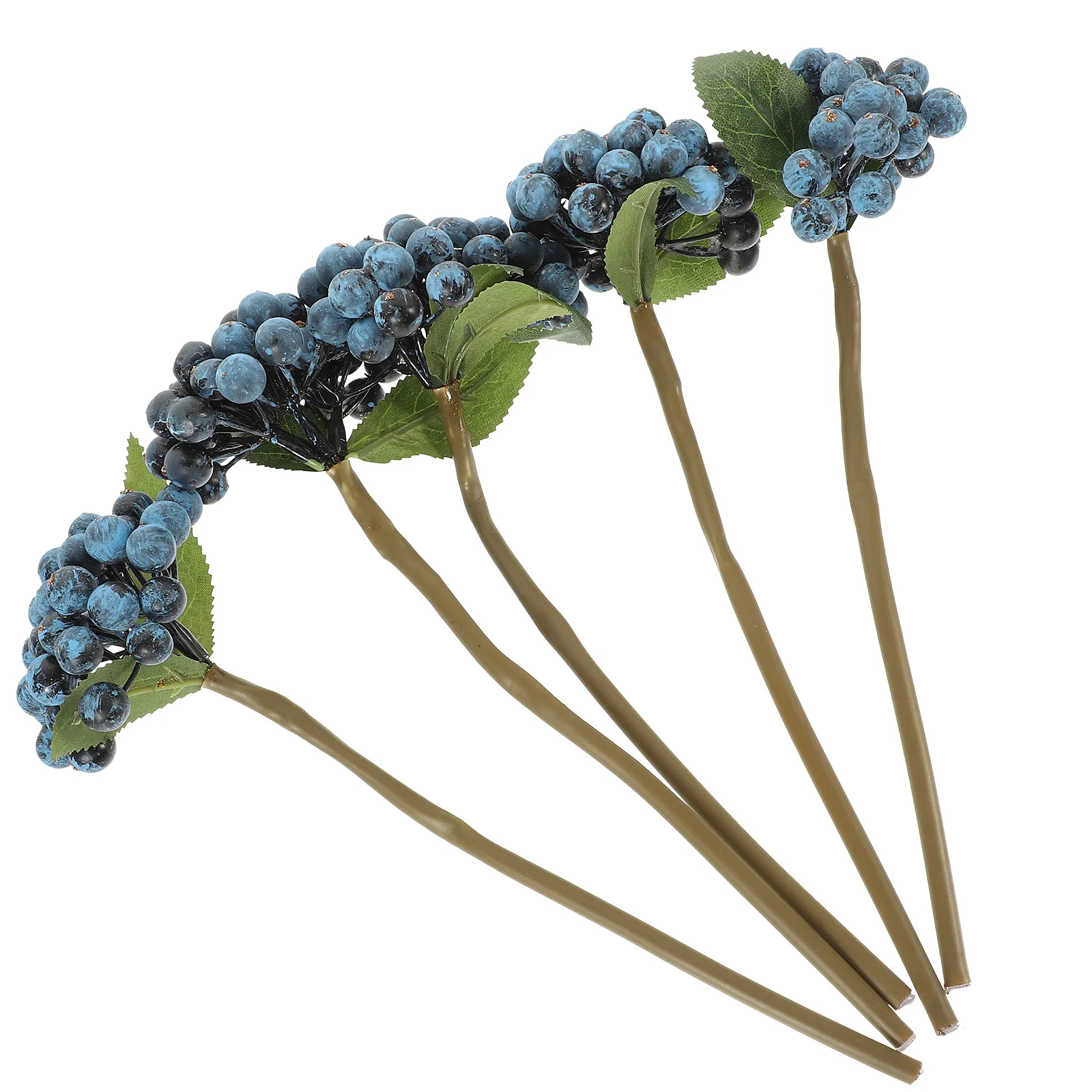 

5pcs Artificial Stem Decor Simulation Berry Stems For Vase Christmas Wreath Diy Fake Berry Branches Thanksgiving Decoration Xmas