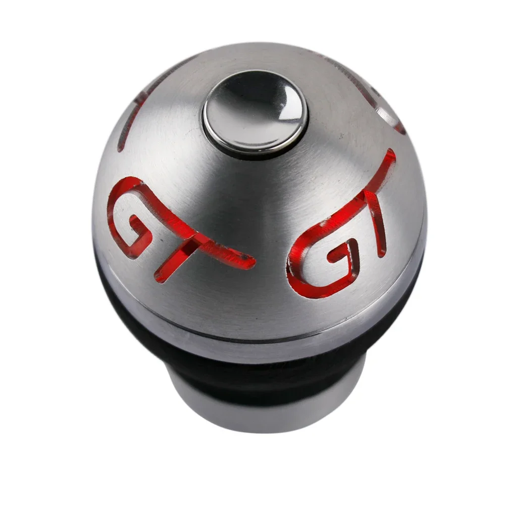 GT Blue&Red LED Light Gear Shift Knob Aluminum Car Manual Shifter Lever Head for Universal