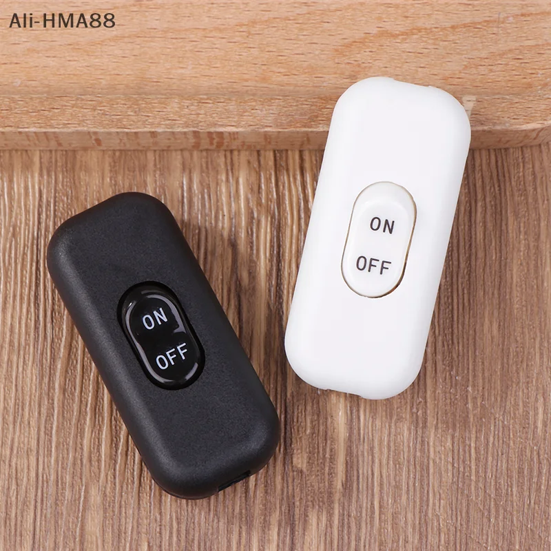 

2Pcs 302-2 Inline Cord Button Switch In Line Cord Appliance Switch 6A 250V Lamp Cord Rocker Switch For Table Lamp Bed Lamp