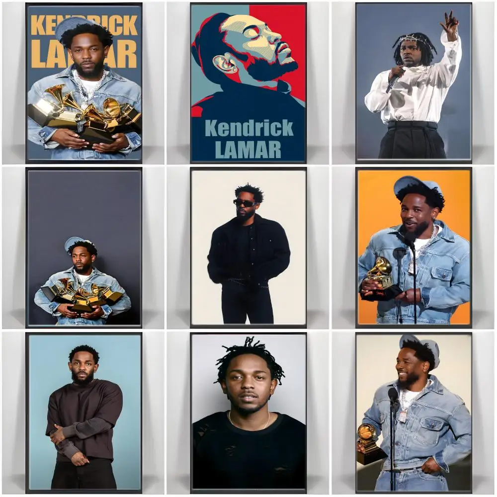Celebrity K-KendrickS LamarS Poster  Self-adhesive Art Waterproof Paper Sticker Coffee House Bar Room Wall Decor