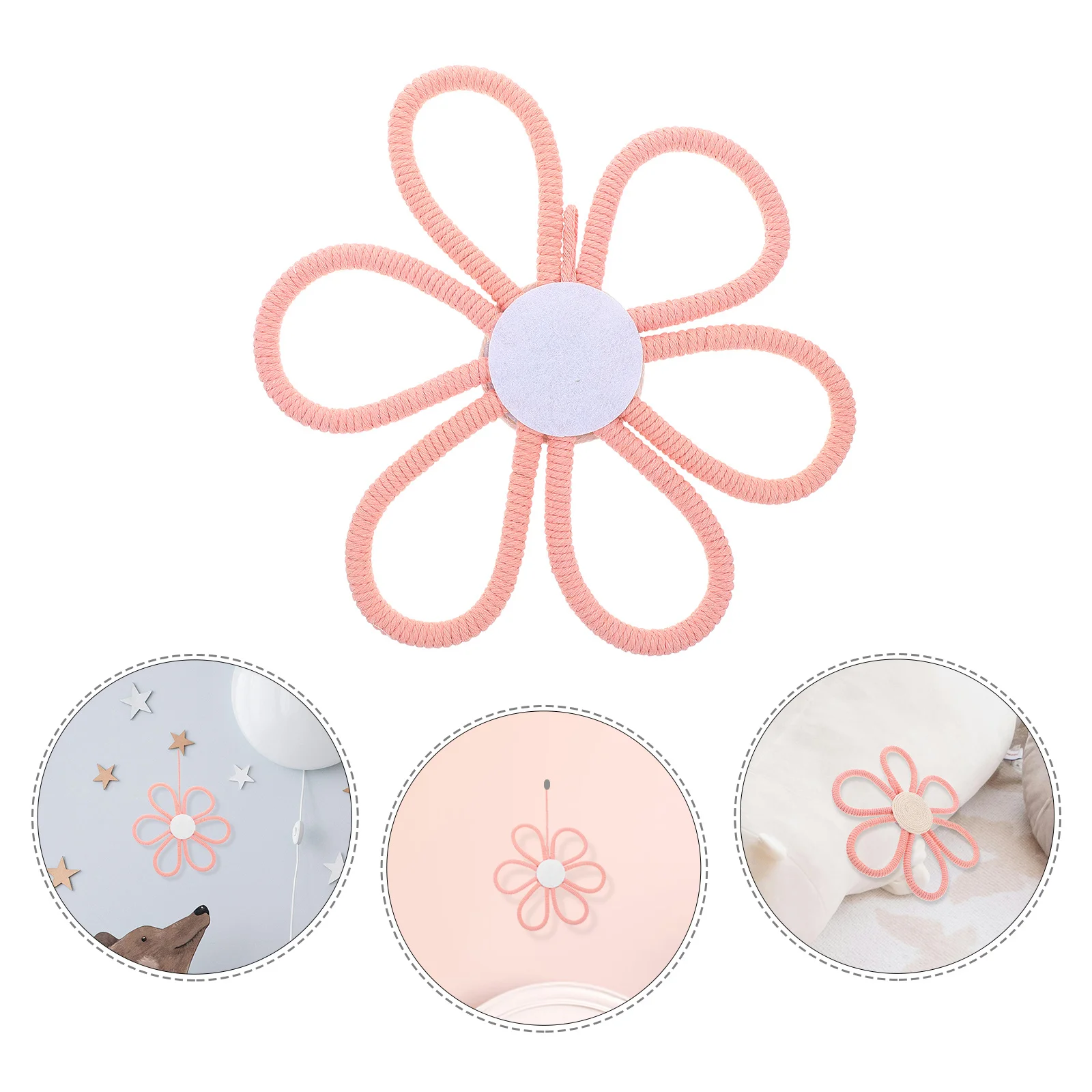 

Nursery Simulated Daisy Hanging For Girls Daisy Wall Hanging Macrame Woven Room Decor Kids Bedroom Wall Ornament Home Decor