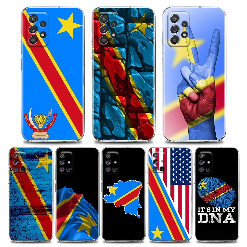 Democratic Republic Congo Brazzaville Flag Case For Samsung Galaxy A55 A35 A06 A52 A53 A72 A53 A25 A51 A33 A32 A41 A22 A23 Cover