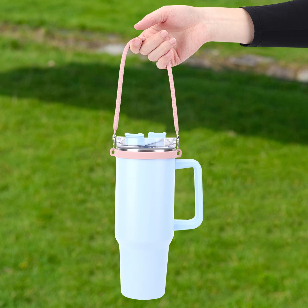 حزام زجاجة مياه من السيليكون يناسب معظم زجاجات المياه بوزن 8-40 أونصة حامل زجاجة المياه لملحقات كأس ستانلي #5