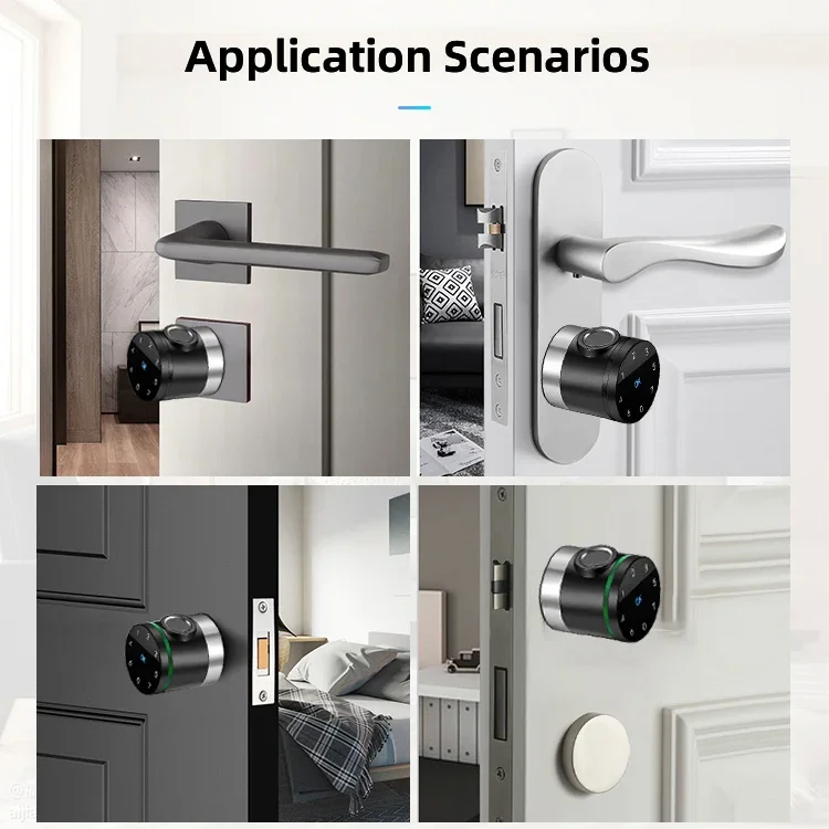Vians APP 105มิลลิเมตรล็อคกระบอกลายนิ้วมือกันขโมย keyless แบบชาร์จไฟได้บ้านอพาร์ทเม้นอิเล็กทรอนิกส์อัจฉริยะ