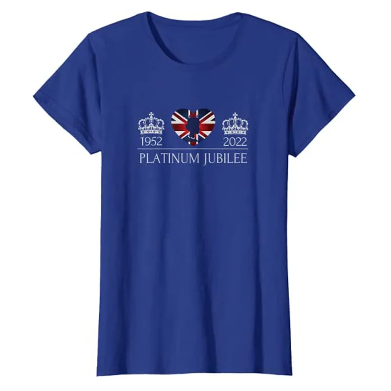 British Queen Monarchy Platinum Jubilee 70th Anniversary T-Shirt Gifts Aesthetic Clothes Graphic Tee Tops Short Sleeve Blouses