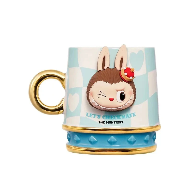 Authentic Labubu The Monsters Chess Adventure Series Water Cup Surrounding Office Coffee Milk Couple Ceramic Mugs Festival Gift