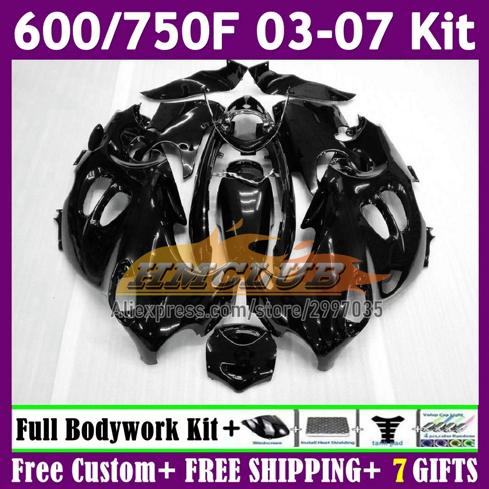 Glossy Black Fairing For SUZUKI KATANA GSXF750 GSXF 600 750 174No.0 GSXF600 1998 1999 2000 2001 2003 GSX750F 03 04 05 06 07 Kit