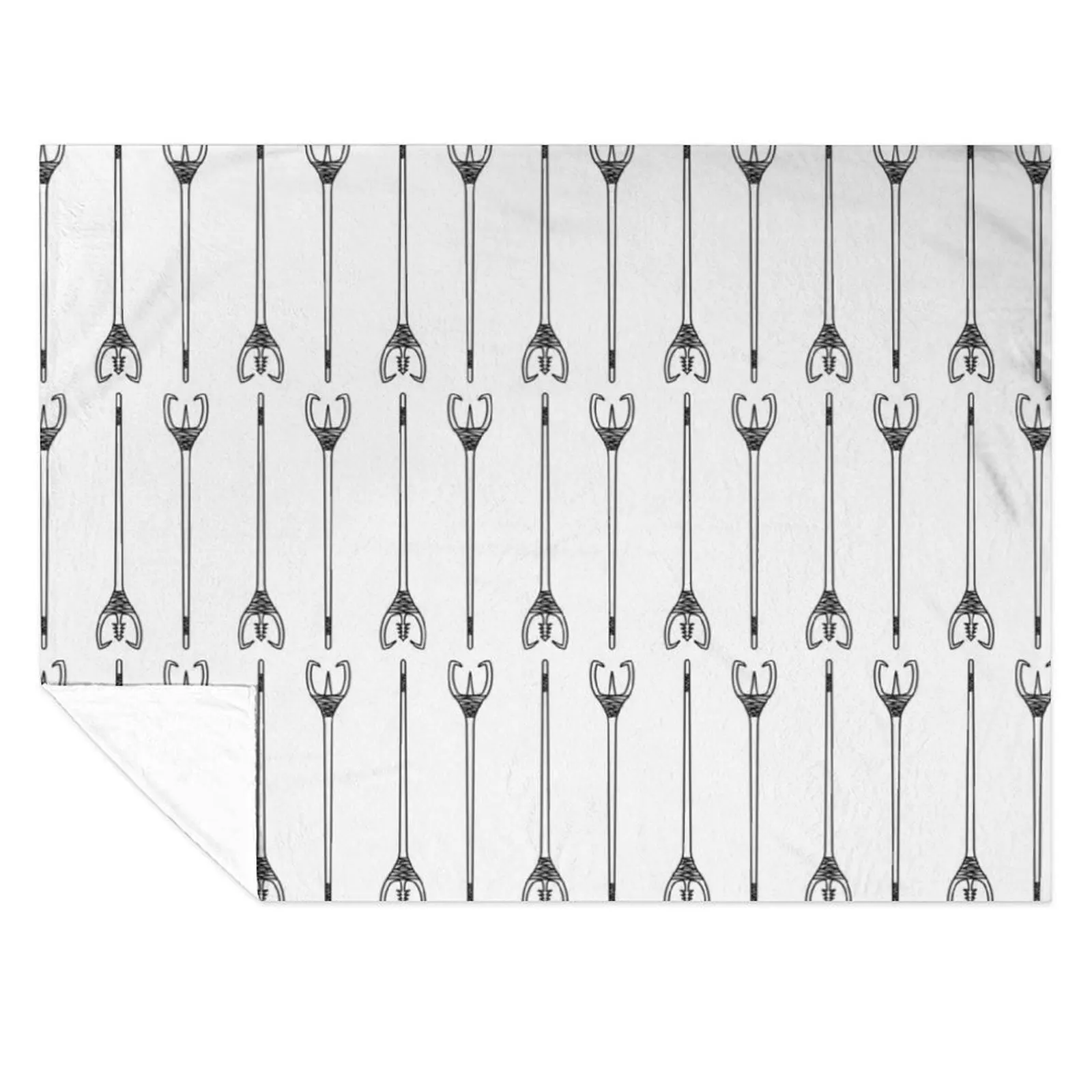 

Inuit Fishing Spears Throw Blanket Furry Loose Fashion Sofas Blankets
