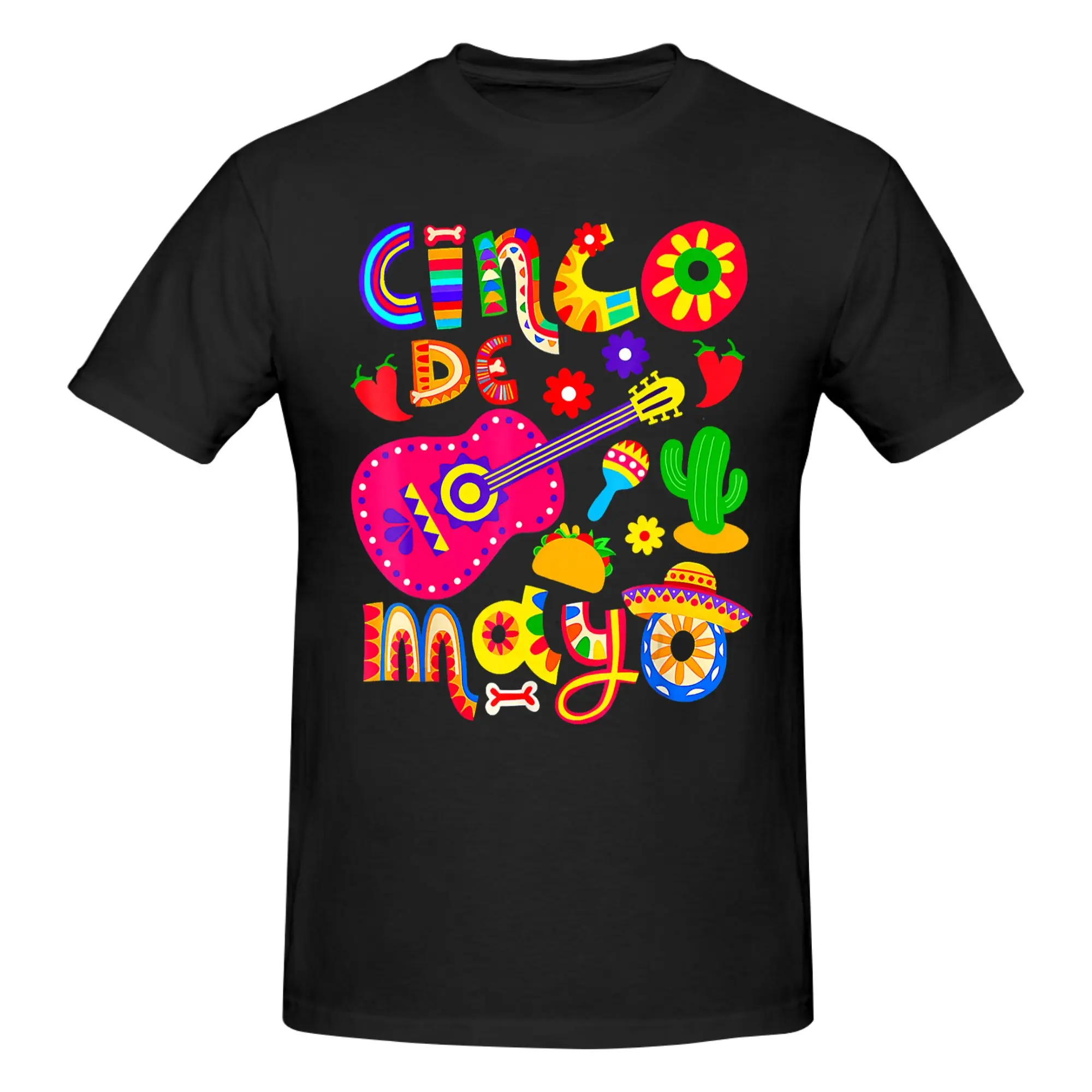 Camiseta Cinco De Mayo con estampado mexicano, 1 pieza, 100% algodón, para hombre, para la fiesta del 5 de Mayo, para beber en el Cinco de Mayo